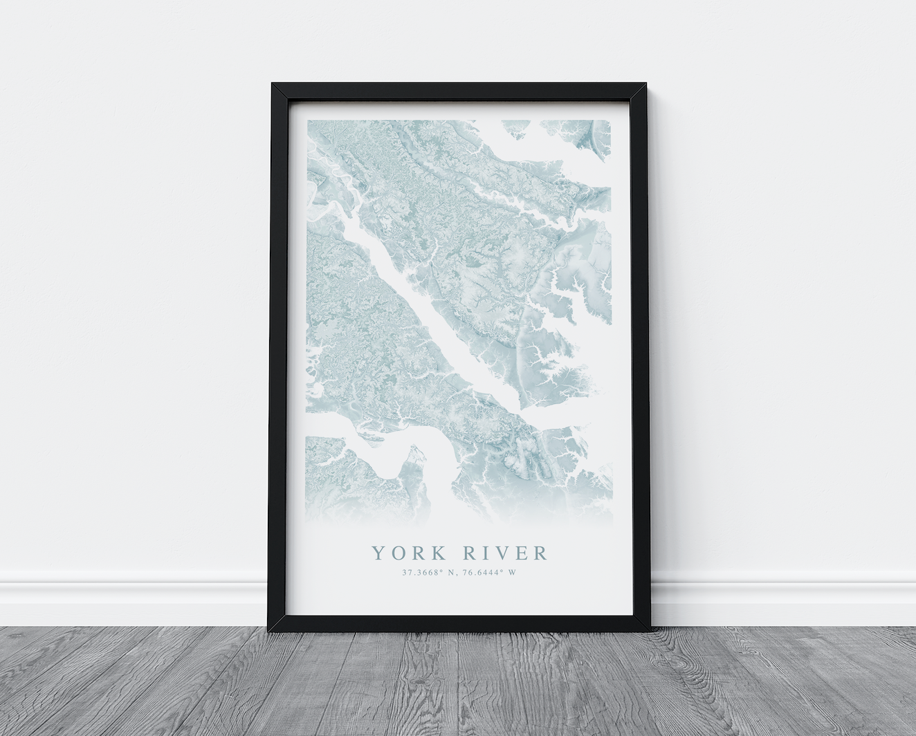 York River VA Map Print