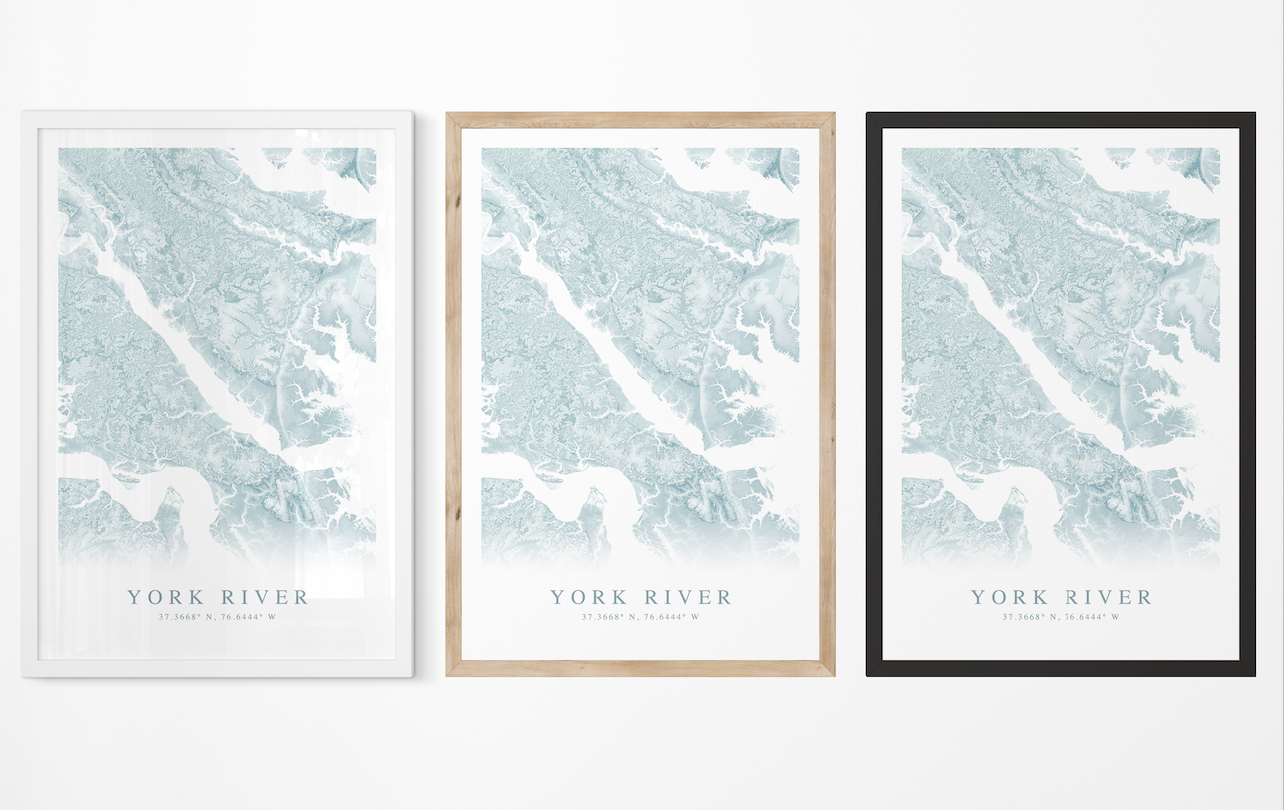 York River VA Map Print