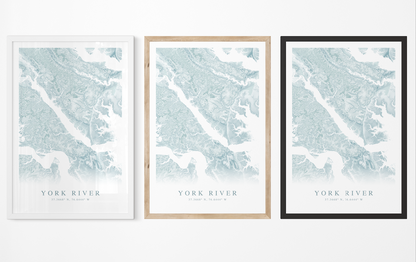 York River VA Map Print