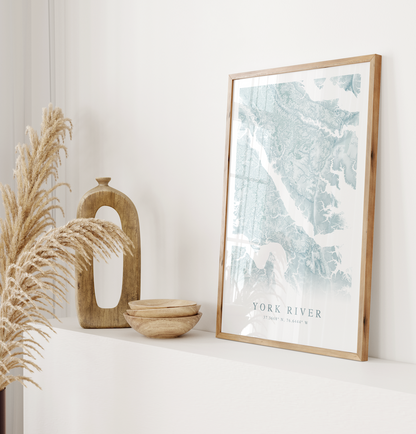 York River VA Map Print