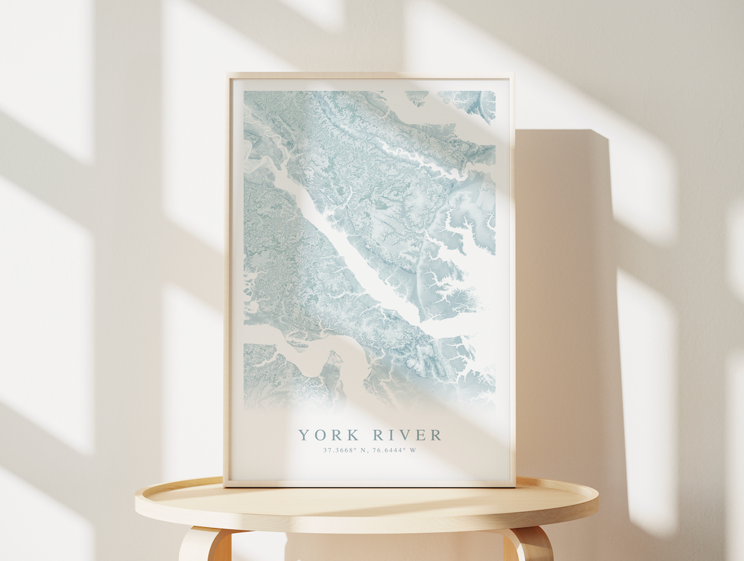 York River VA Map Print