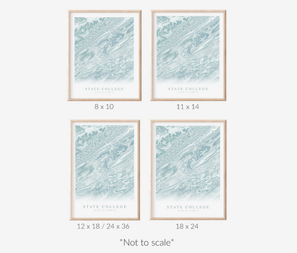 State College Map Print