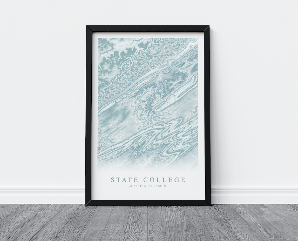 State College Map Print