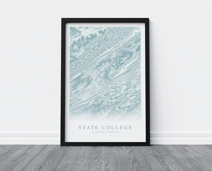 State College Map Print