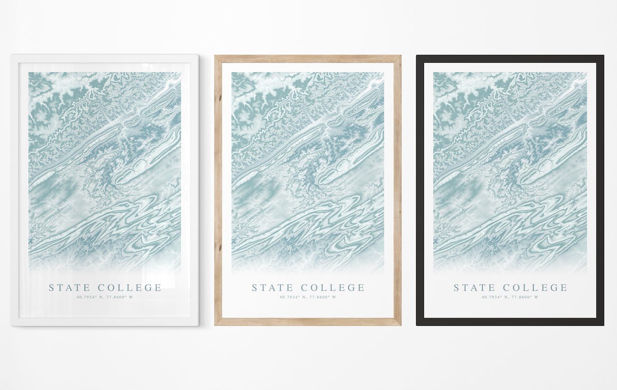 State College Map Print