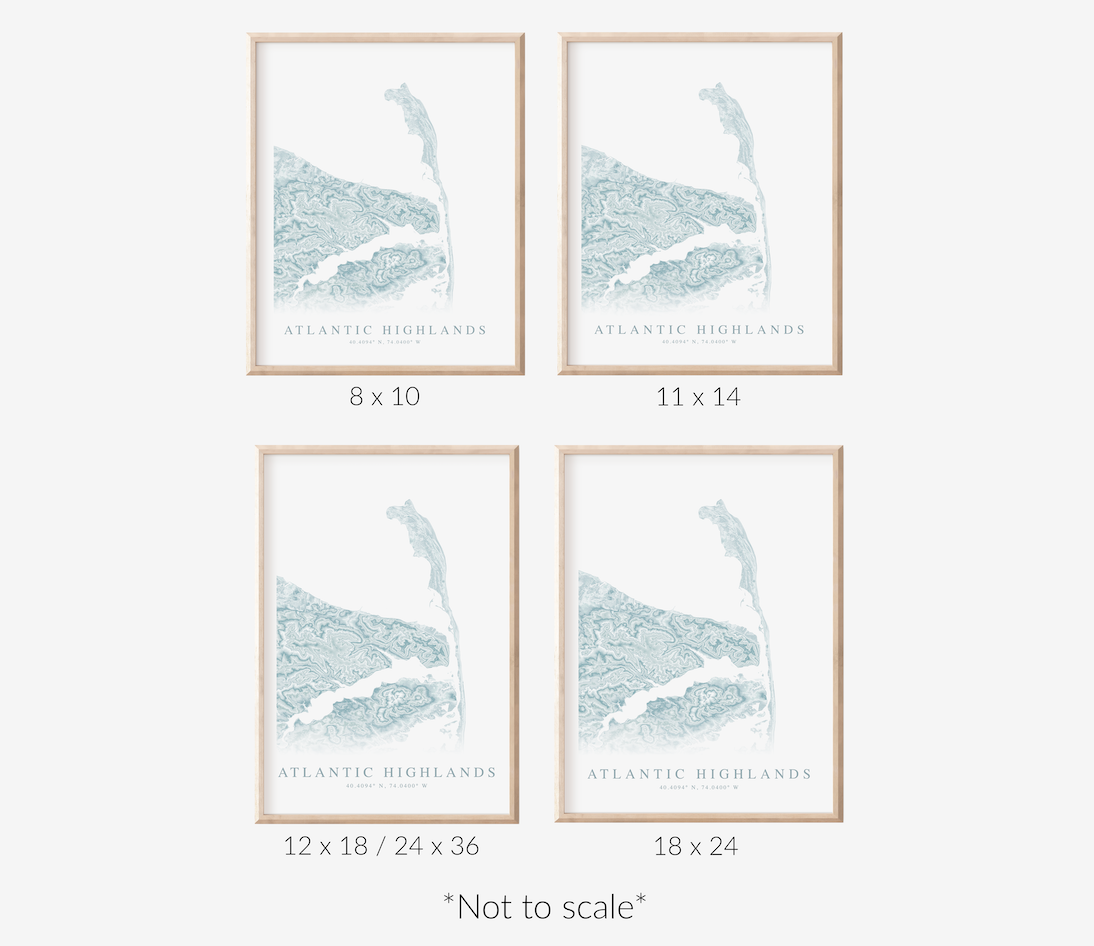 Atlantic Highlands Map Print
