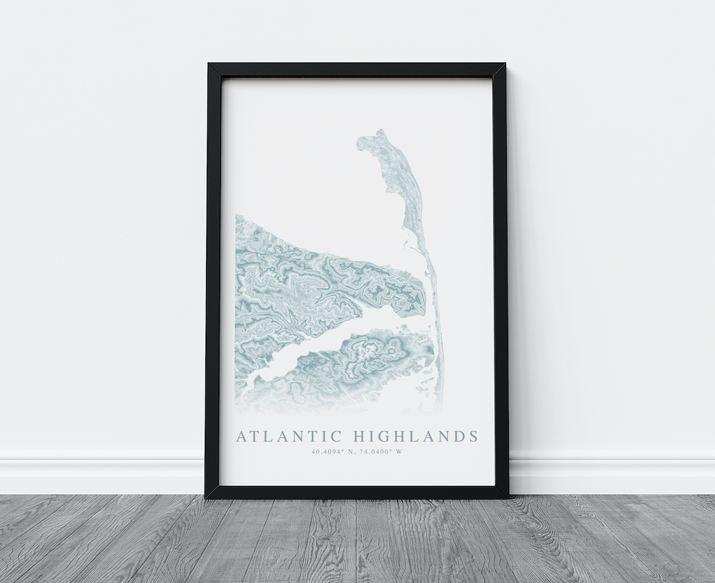 Atlantic Highlands Map Print