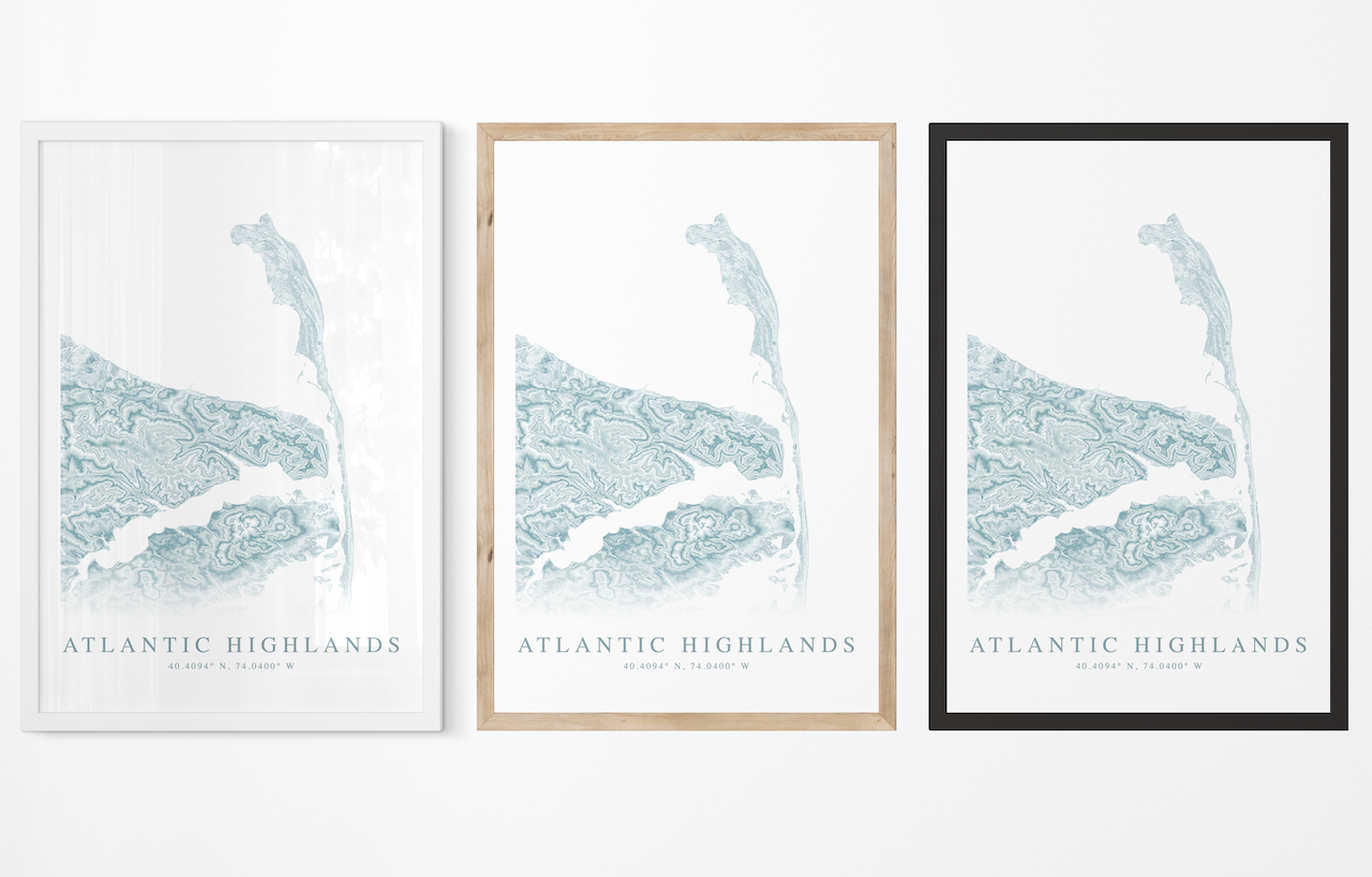 Atlantic Highlands Map Print
