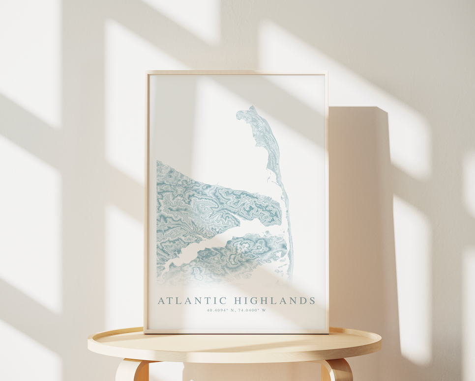 Atlantic Highlands Map Print