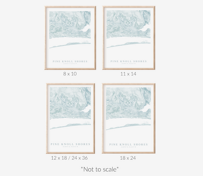 Pine Knoll Shores Map Print