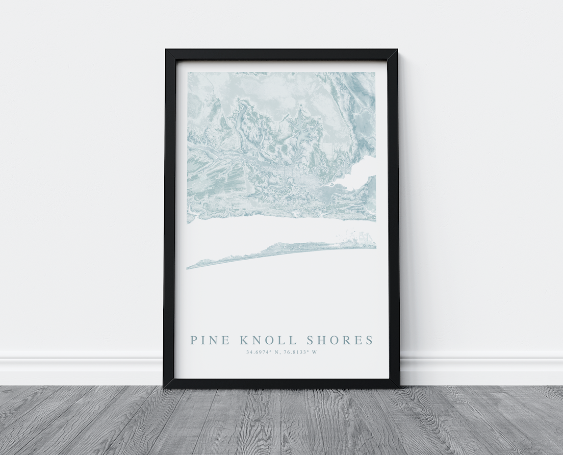 Pine Knoll Shores Map Print