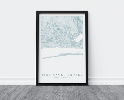 Pine Knoll Shores Map Print