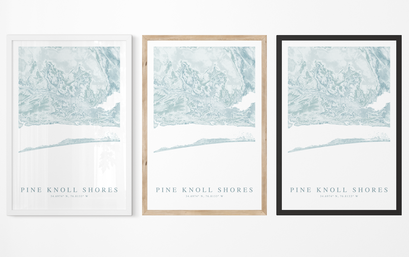 Pine Knoll Shores Map Print