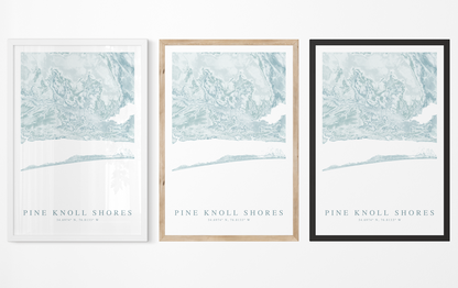 Pine Knoll Shores Map Print