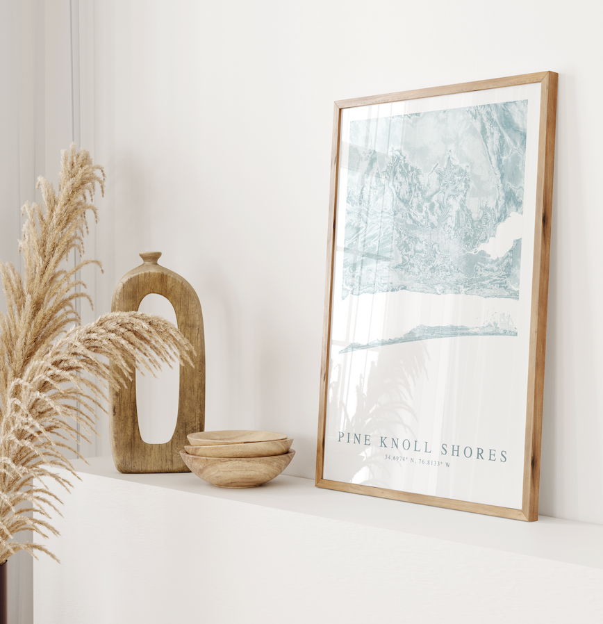 Pine Knoll Shores Map Print