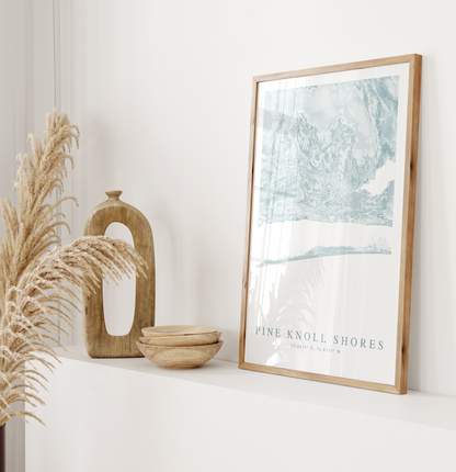 Pine Knoll Shores Map Print