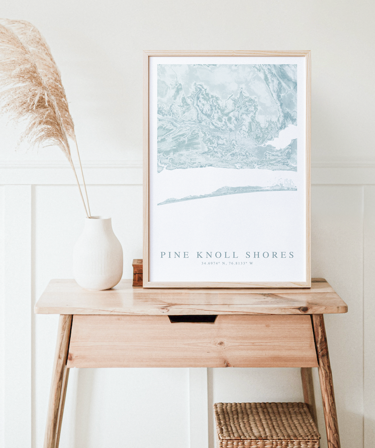 Pine Knoll Shores Map Print