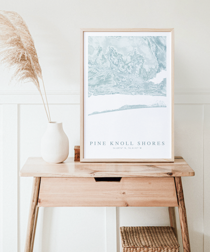 Pine Knoll Shores Map Print