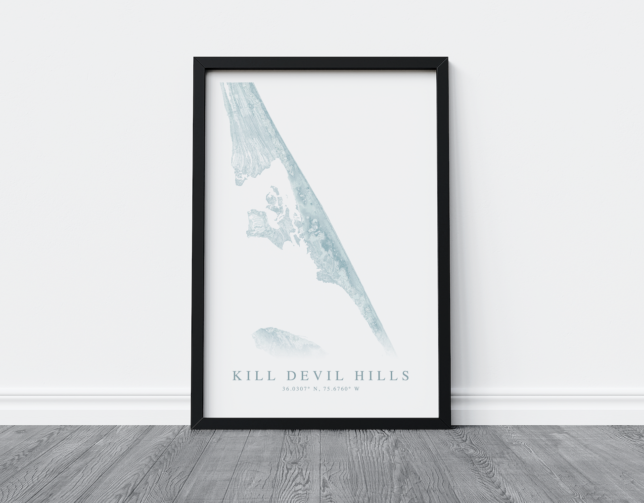 Kill Devil Hills Map Print