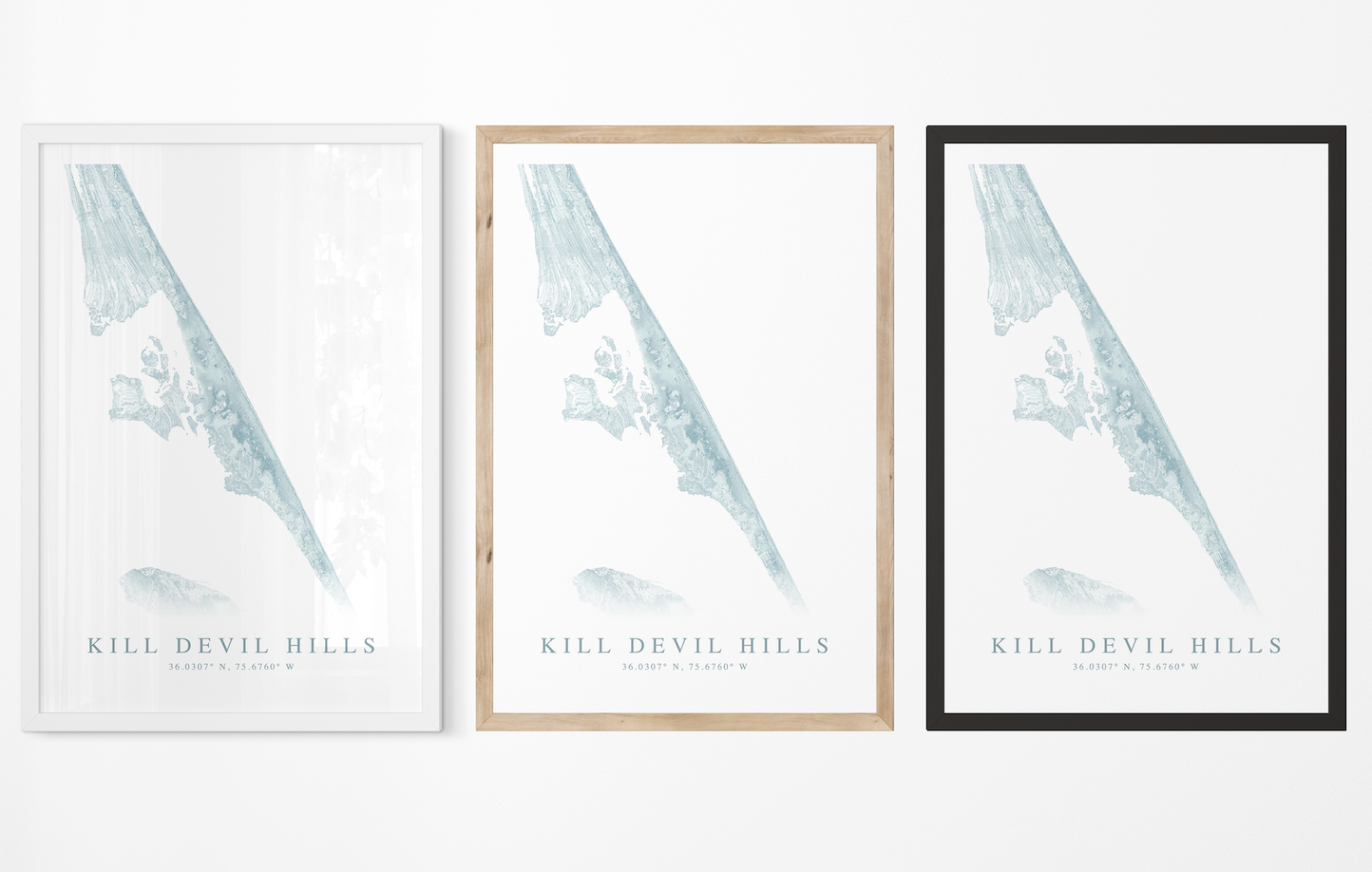 Kill Devil Hills Map Print