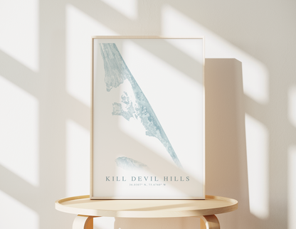 Kill Devil Hills Map Print