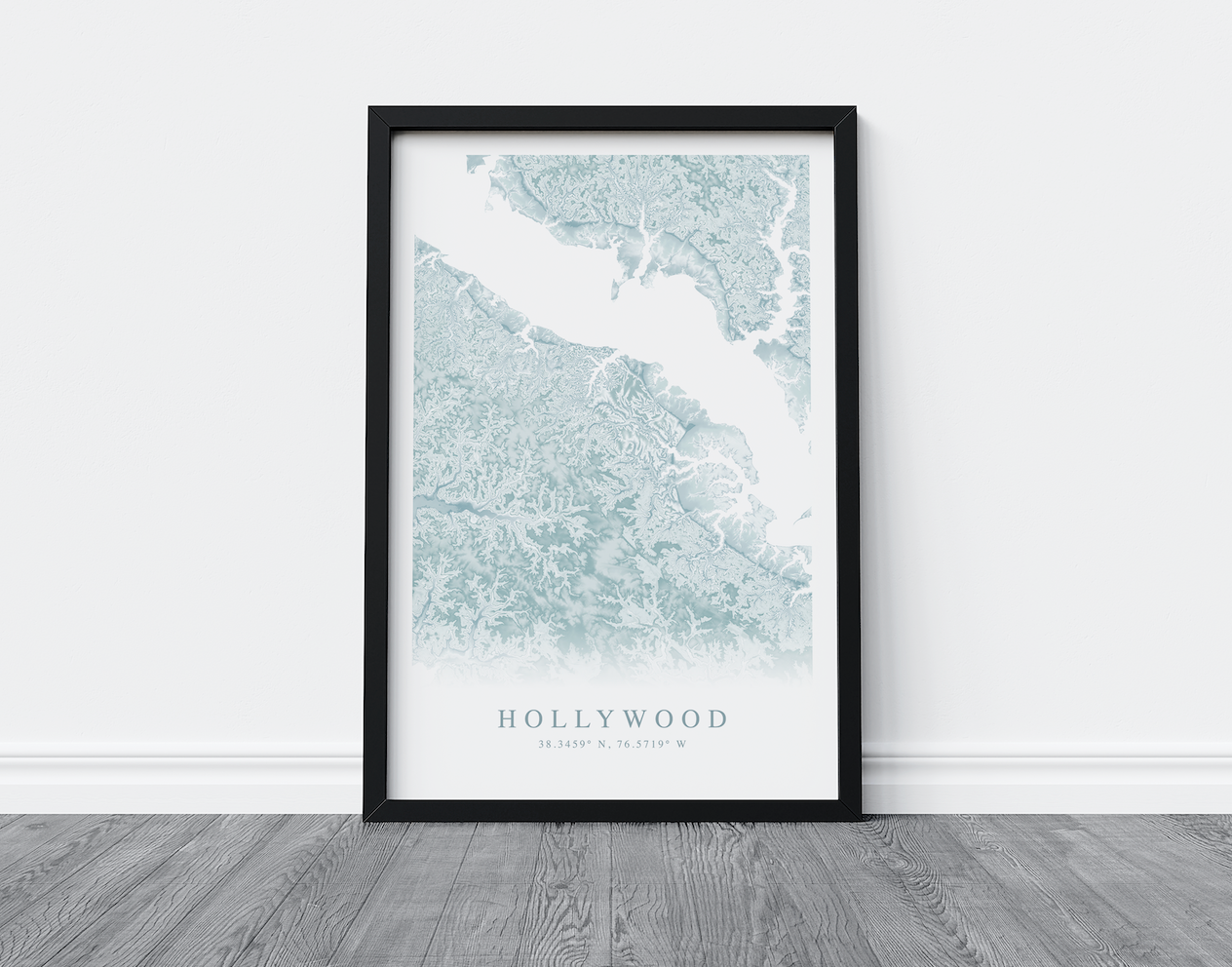 Hollywood MD Map Print