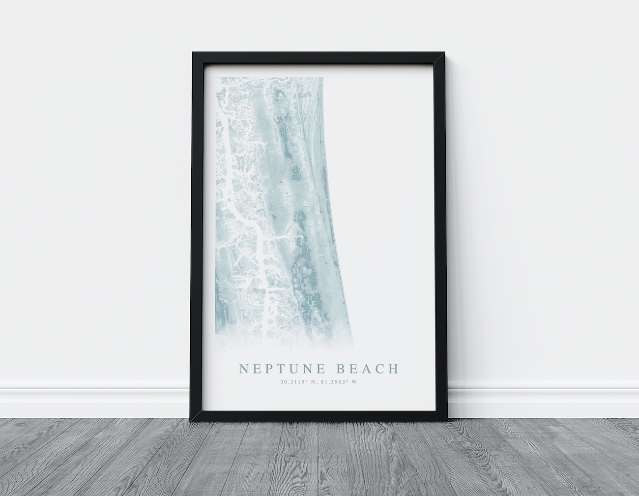 Neptune Beach Map Print