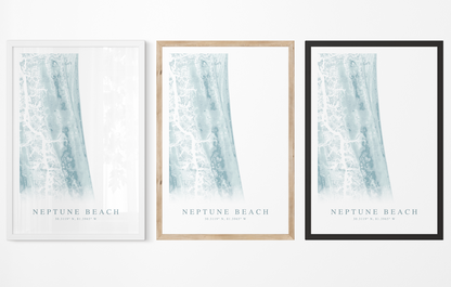 Neptune Beach Map Print