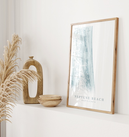 Neptune Beach Map Print