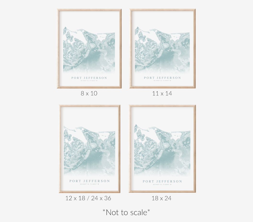 Port Jefferson Map Print