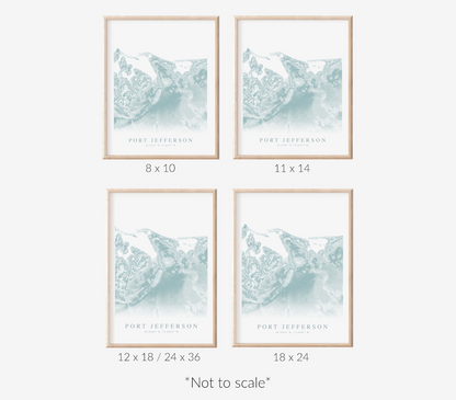 Port Jefferson Map Print