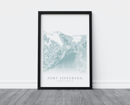 Port Jefferson Map Print