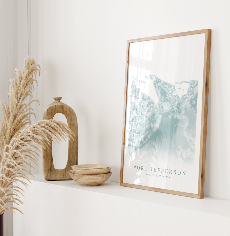 Port Jefferson Map Print