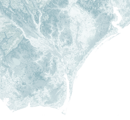 North Carolina Map Print Landscape