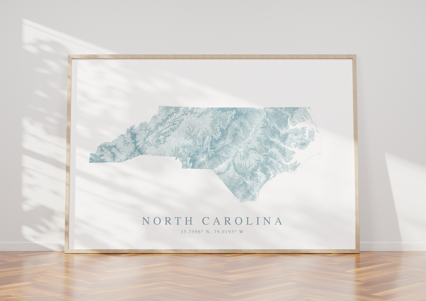 North Carolina Map Print Landscape