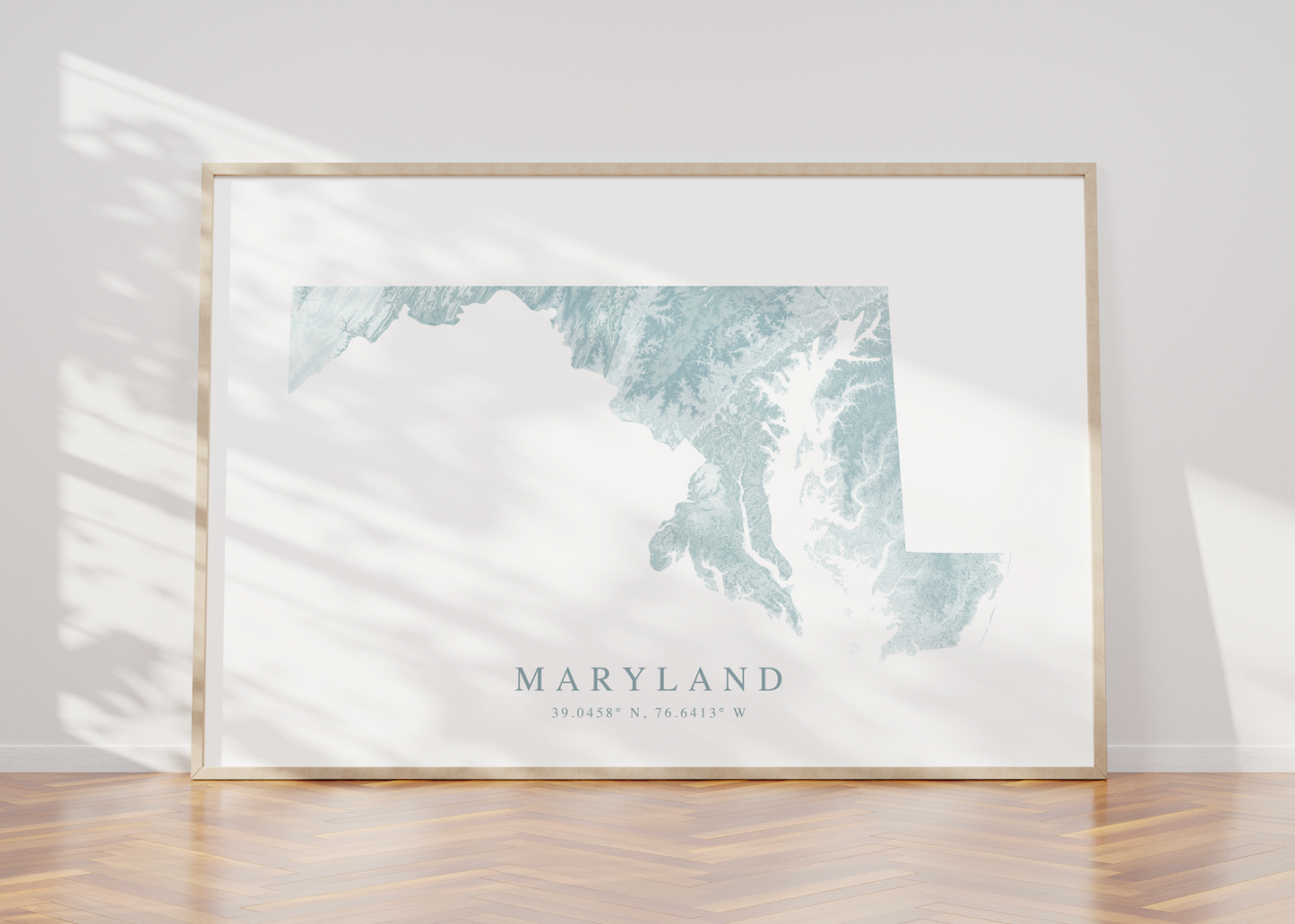 Maryland Map Print Landscape