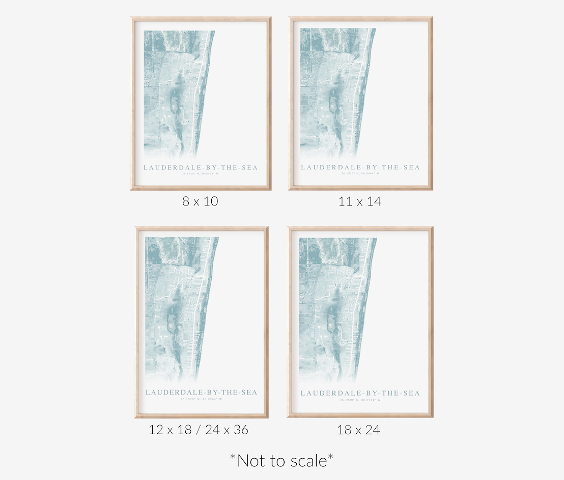 Lauderdale-by-the-Sea Map Print