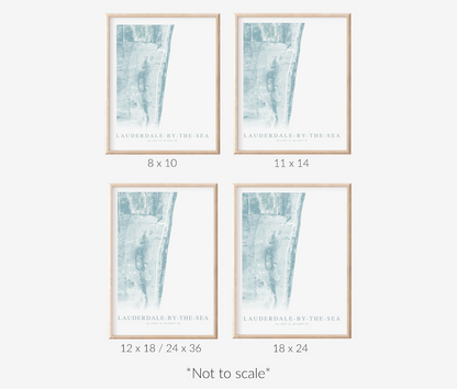 Lauderdale-by-the-Sea Map Print