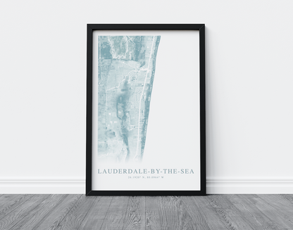 Lauderdale-by-the-Sea Map Print