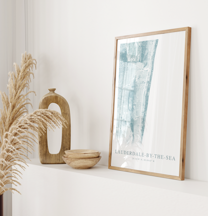 Lauderdale-by-the-Sea Map Print