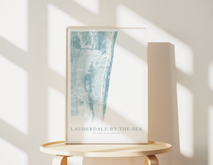Lauderdale-by-the-Sea Map Print