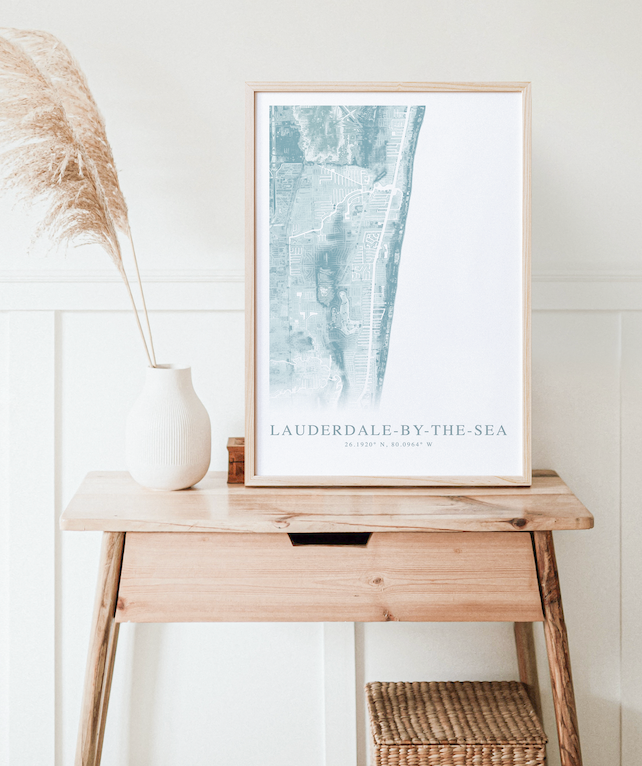 Lauderdale-by-the-Sea Map Print