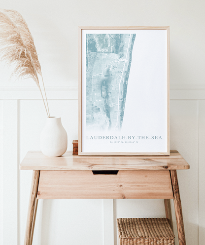 Lauderdale-by-the-Sea Map Print