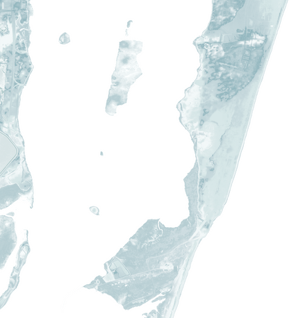 Pleasure Island NC Map Print