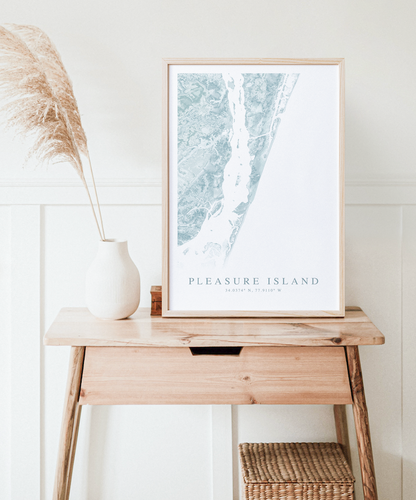 Pleasure Island NC Map Print