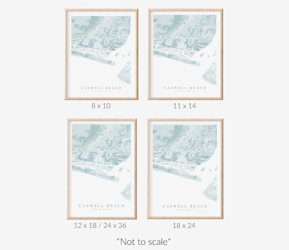 Caswell Beach Map Print