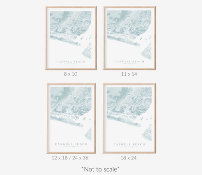 Caswell Beach Map Print
