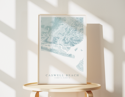 Caswell Beach Map Print