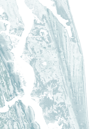 Anastasia Island Map Print