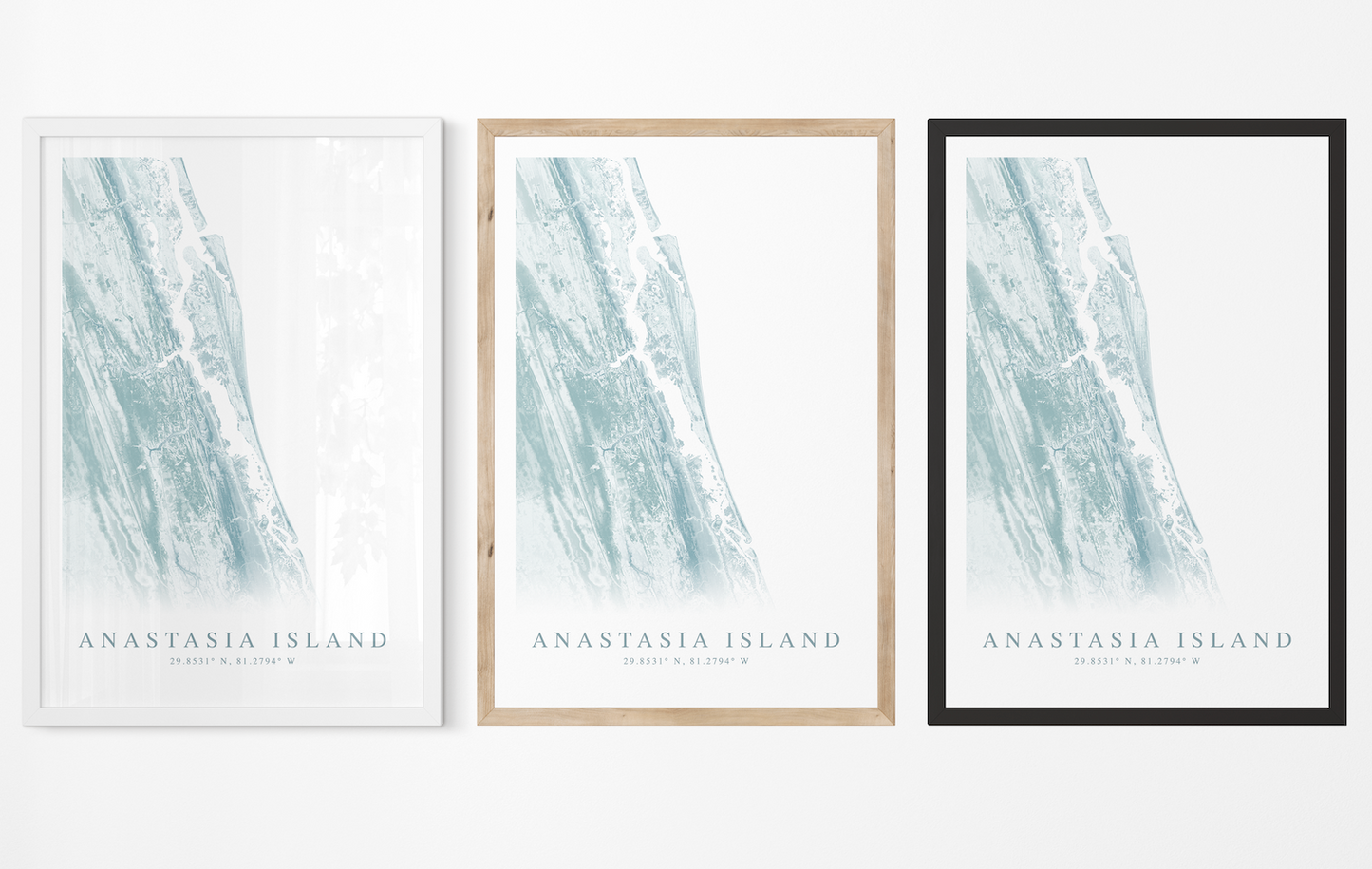 Anastasia Island Map Print